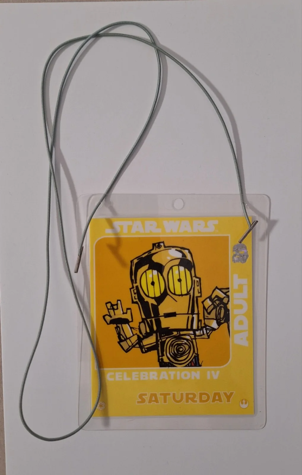 Star Wars Celebration IV Anaheim C-3PO Saturday Badge Pass, изображение 3