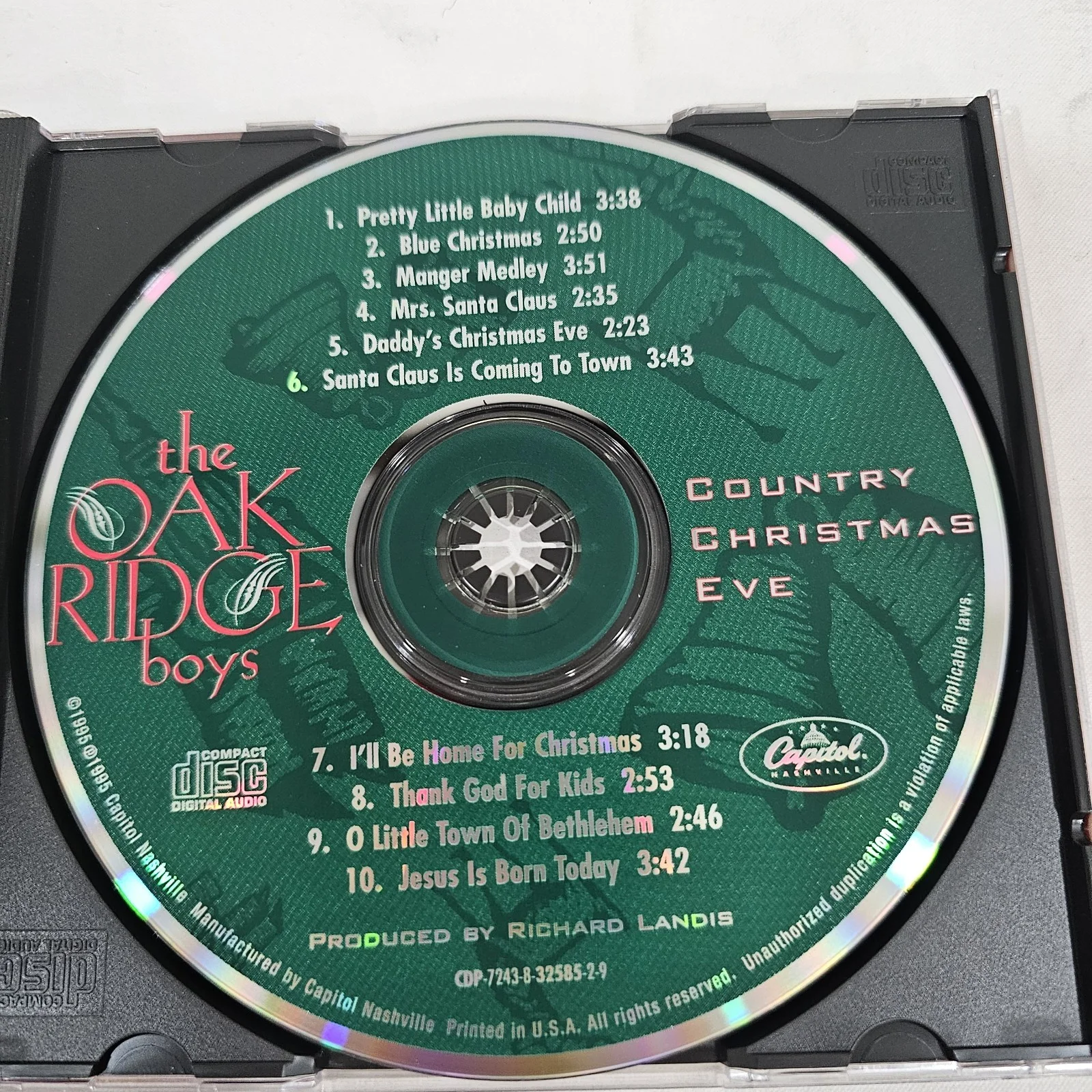 The oak Ridge Boys Signed Cd "Country Christmas Eve", изображение 3