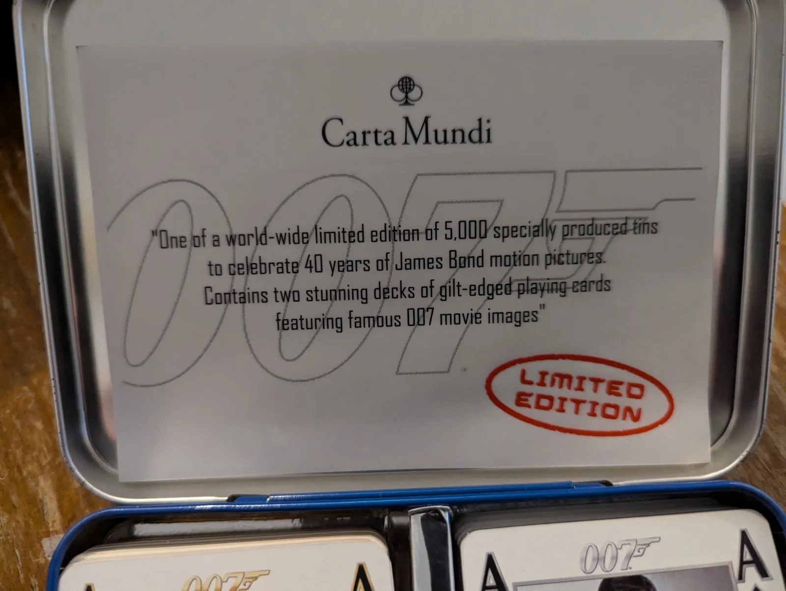 James Bond 007 40th Anniversary Limited Edition of Two Decks Playing Cards, image 5