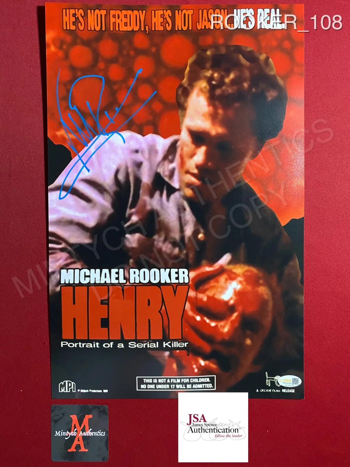 Michael Rooker — Michael Rooker autographed signed 11x17 photo Henry JSA COA
