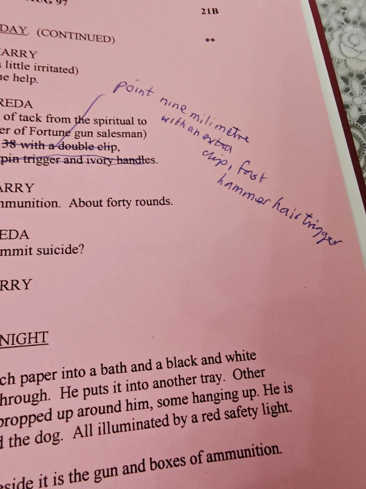 Micheal Winners Original Bound Annotated Script For Parting Shots 1997., image 3