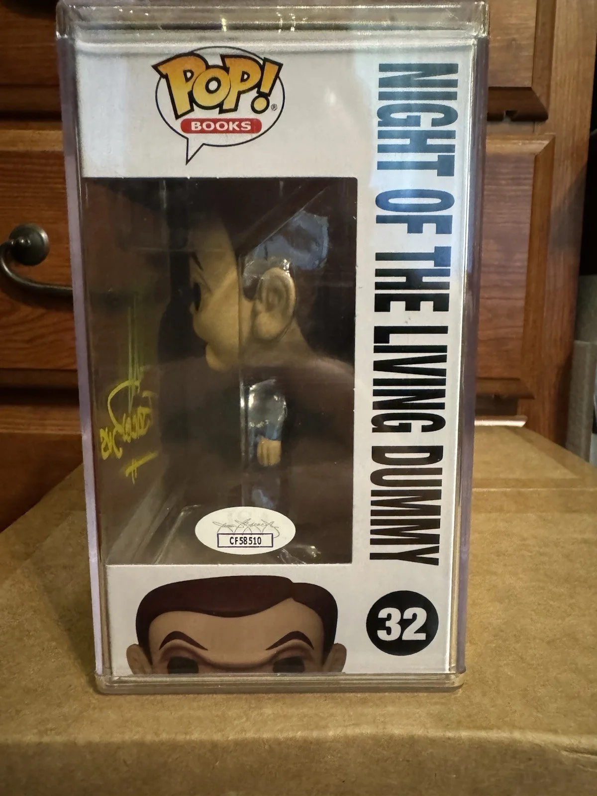 R.L. Stine, Tim Jacobus — Funko Pop Night of The Living Dummy Signed R.L Stine & Tim Jacobus JSA COA, image 2