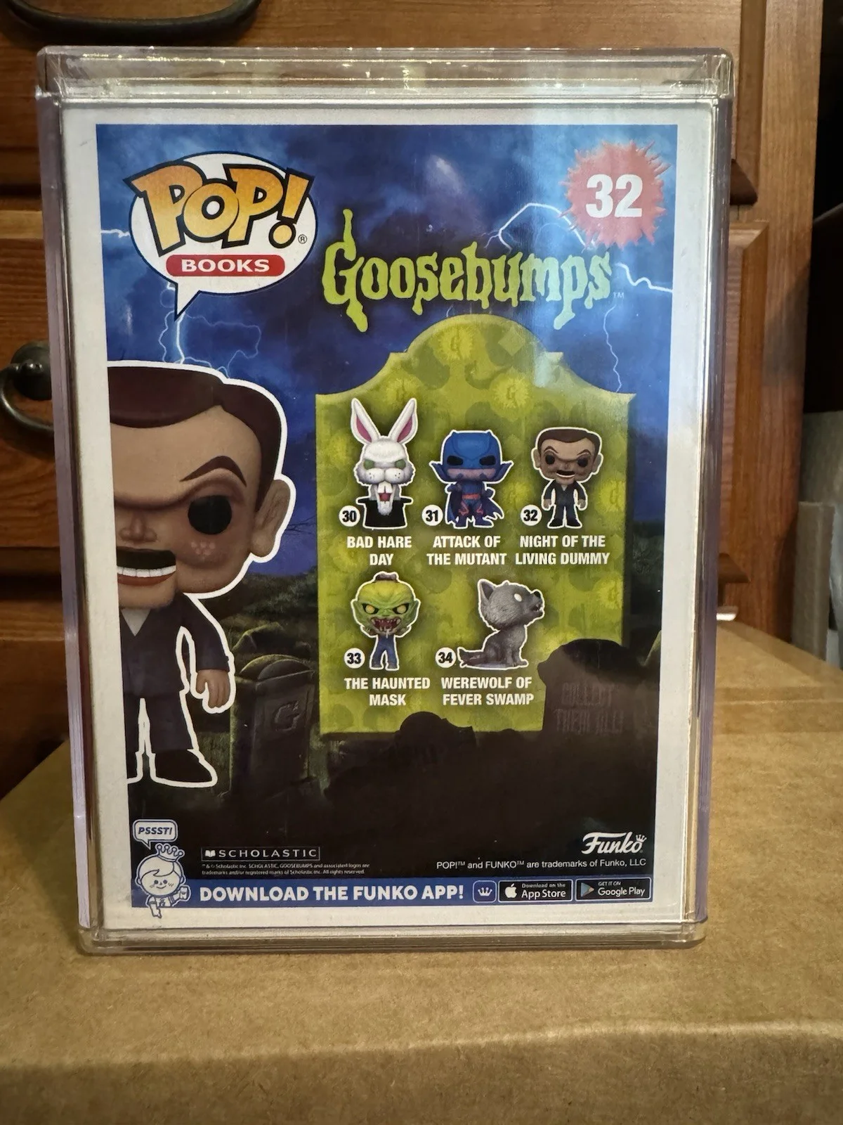 R.L. Stine, Tim Jacobus — Funko Pop Night of The Living Dummy Signed R.L Stine & Tim Jacobus JSA COA, image 4