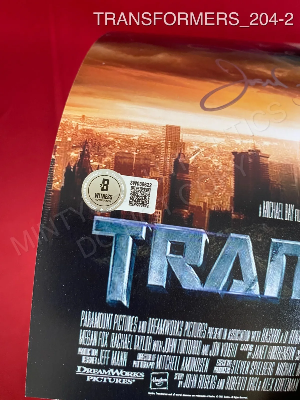 Megan Fox, Shia LaBeouf, Josh Duhamel — Transformers cast signed 11x17 photo Megan Fox Shia LaBeouf Josh Duhamel Beckett, image 2