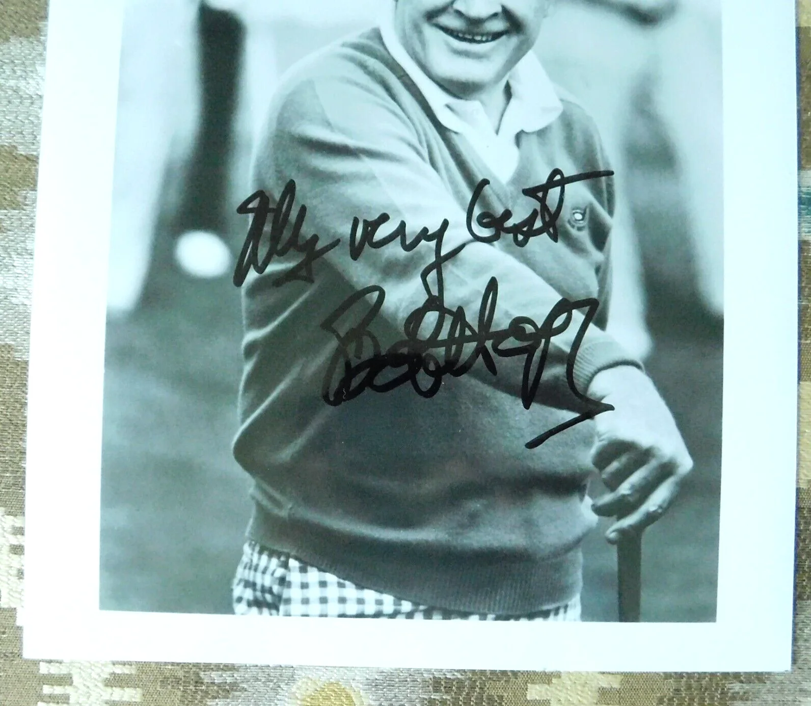 Bob Hope — Vtg. BOB HOPE SIGNED AUTOGRAPHED BLACK and WHITE ORIGINAL PHOTOGRAPH 8" x 9 1/2", изображение 5