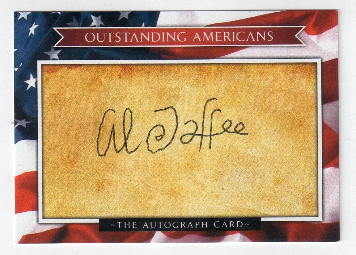 Al Jaffee — AL JAFFEE Signed Outstanding Americans Card - MAD Magazine Cartoonist Autograph