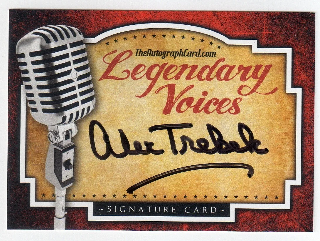 Alex Trebek — ALEX TREBEK Signed Legendary Voices Signature Card JEOPARDY Autograph