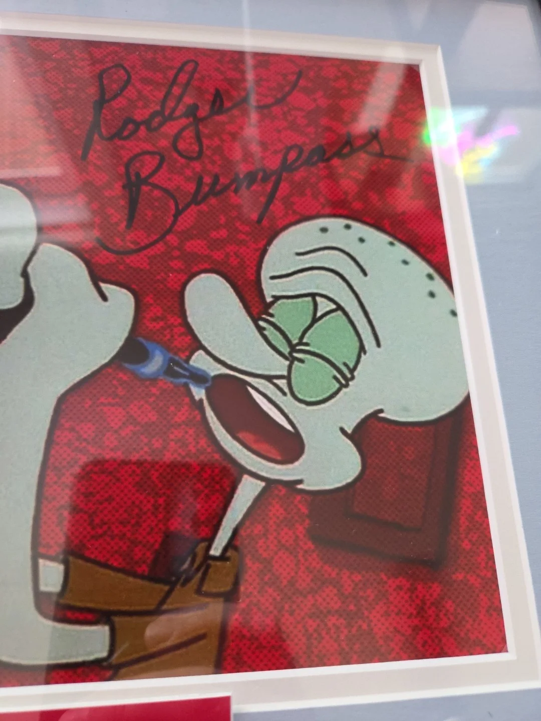 Rodger Bumpass — Rodger Bumpass Squidward Spongebob Squarepants Signed 8x10 Photo PSA COA. Framed, изображение 2