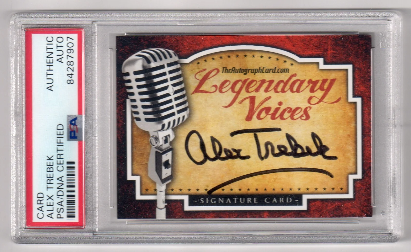 Alex Trebek — ALEX TREBEK Signed Legendary Voices Card - PSA/DNA Certified Authentic Autograph