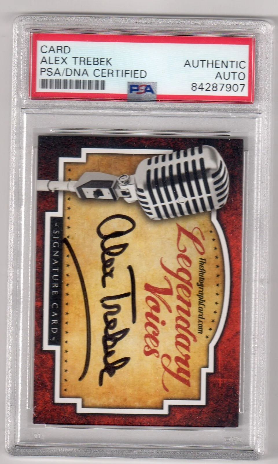 Alex Trebek — ALEX TREBEK Signed Legendary Voices Card - PSA/DNA Certified Authentic Autograph, изображение 2