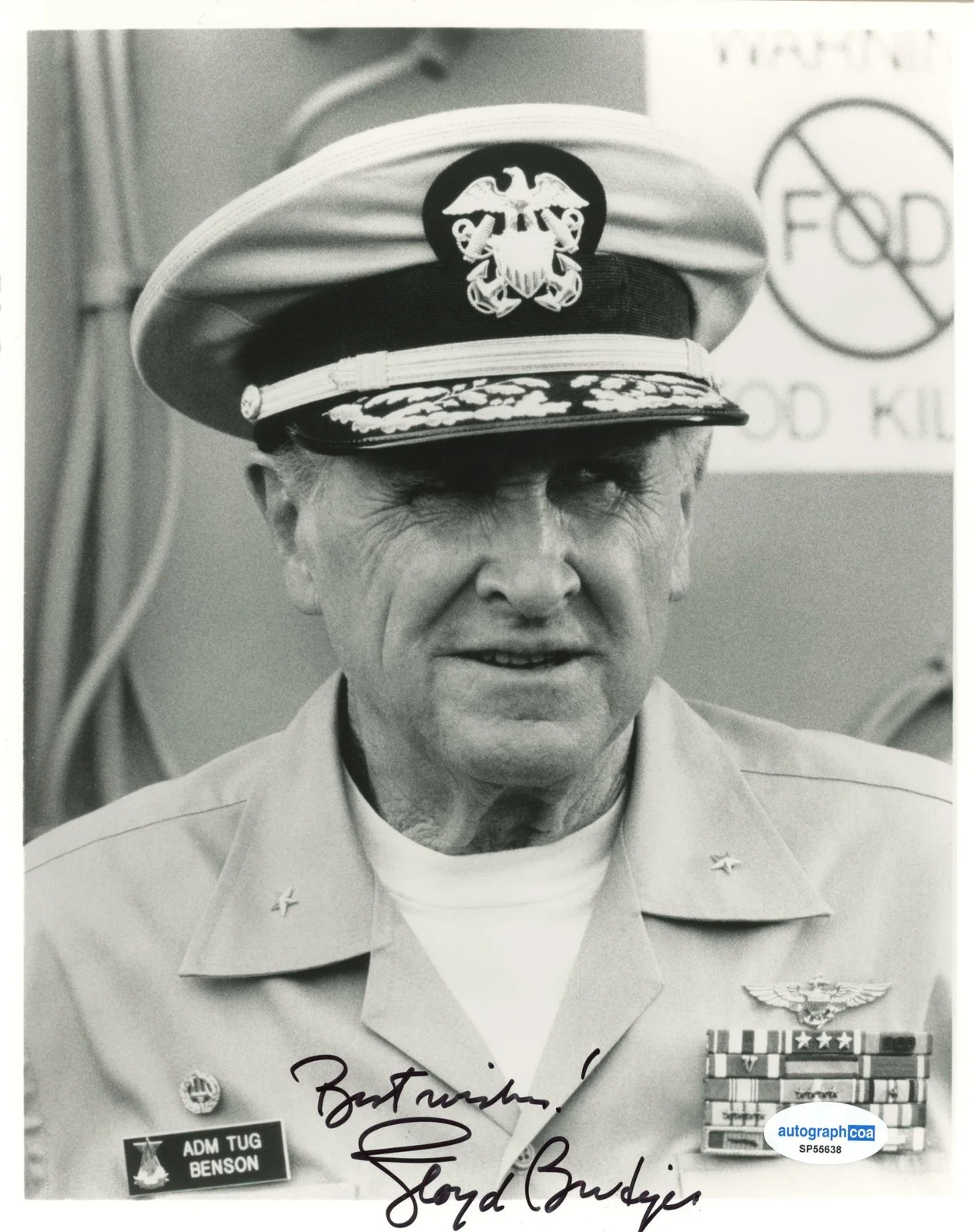 Lloyd Bridges — Lloyd Bridges "Hot Shots!" AUTOGRAPH Signed 'Tug Benson' 8x10 Photo ACOA, image 2