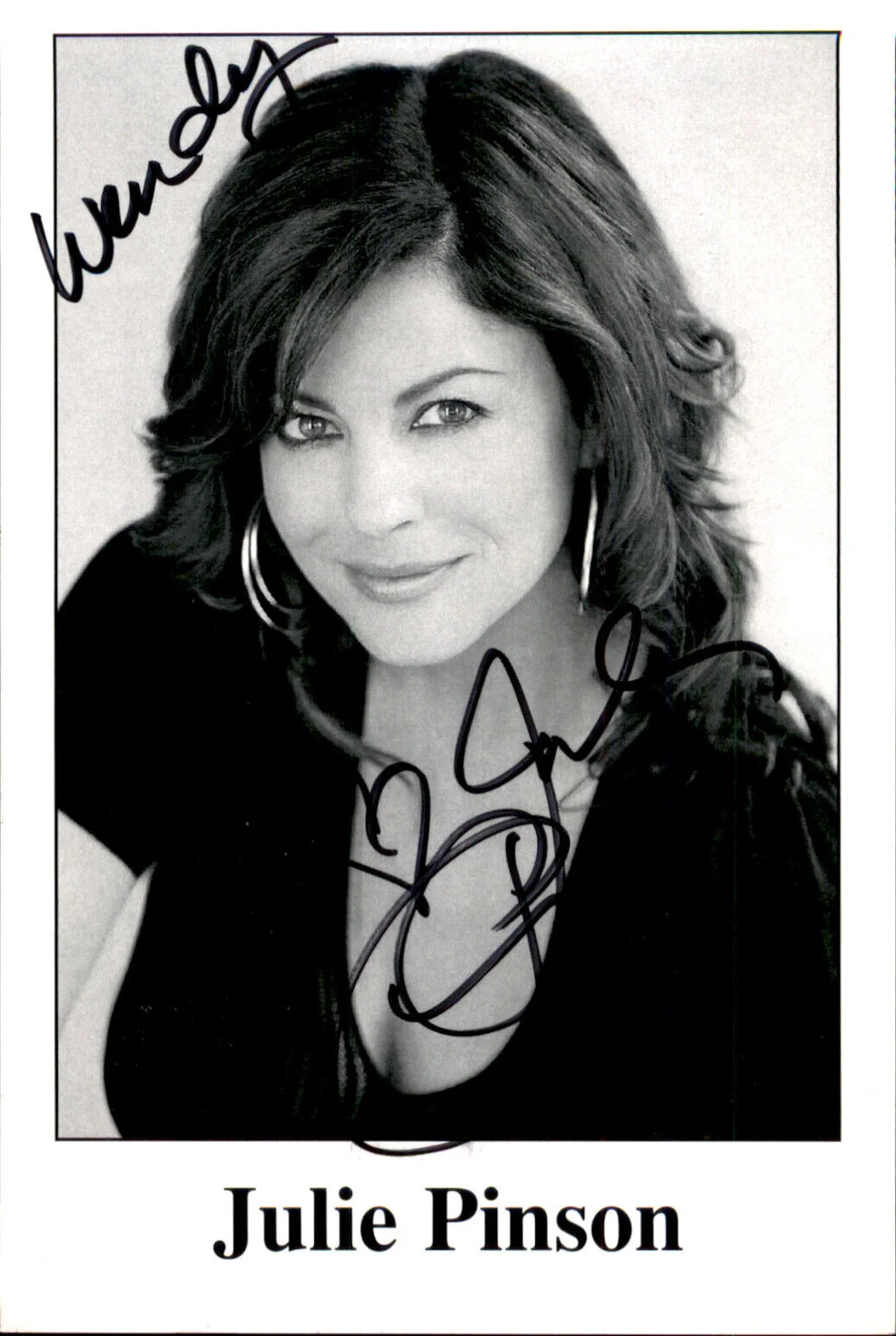 Julie Pinson — Julie Pinson Signed 4x6 Photo Actress / Soap Opera / As The World Turns #2