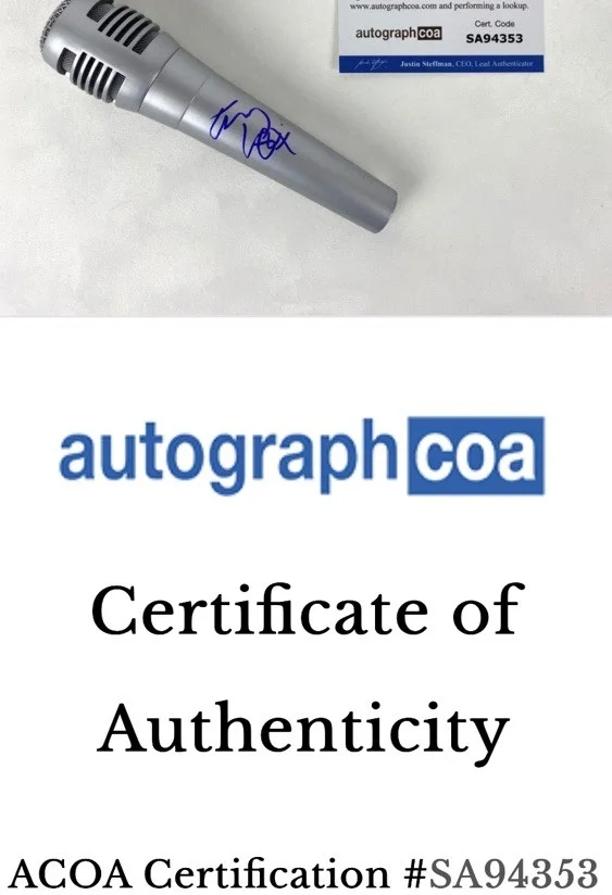 Tommy Vext Signed Autograph MICROPHONE Bad Wolves Band Zombie Singer ACOA COA, image 5
