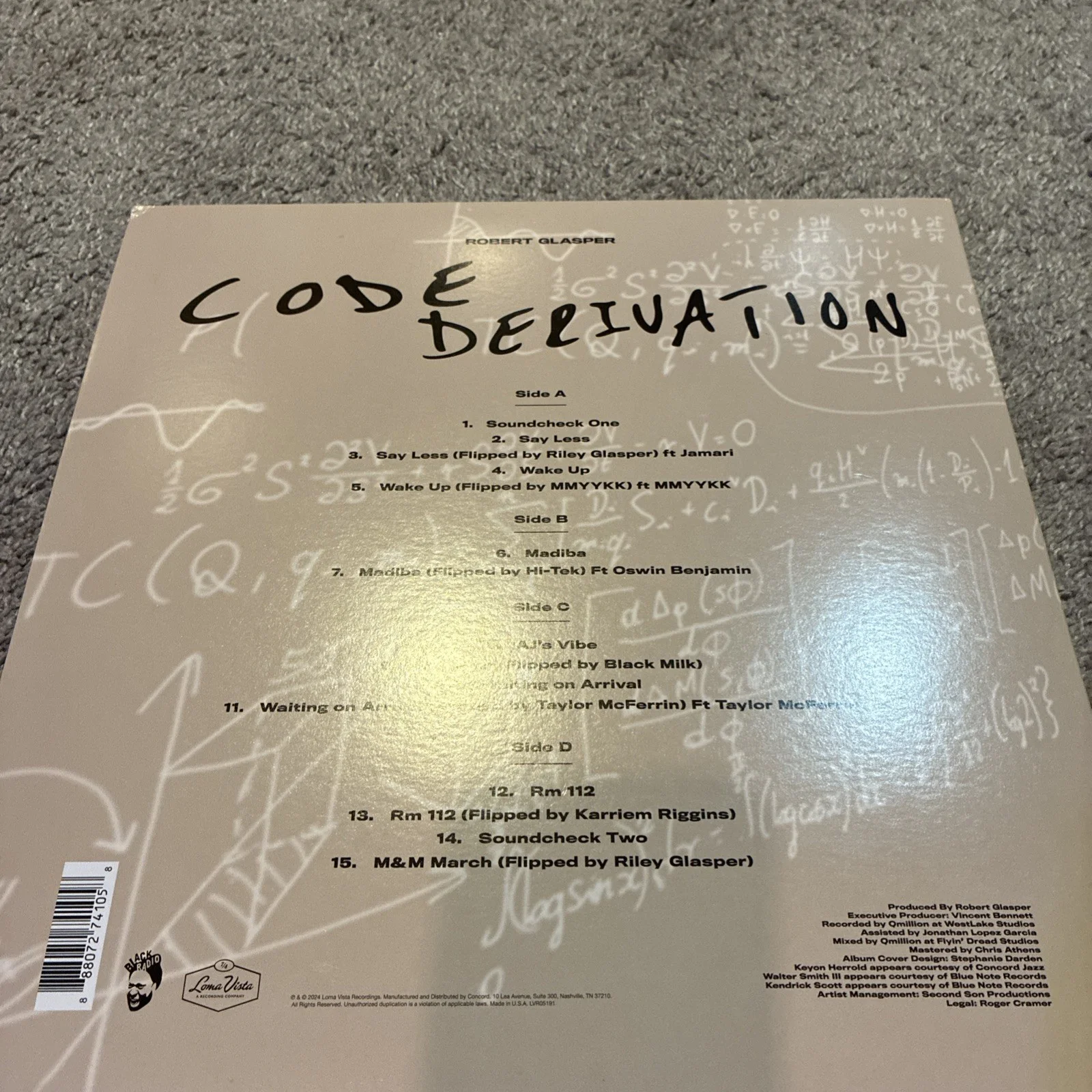 ROBERT GLASPER BLACK DERIVATION Vinyl Signed LP Record autograph GRAMMY, image 4