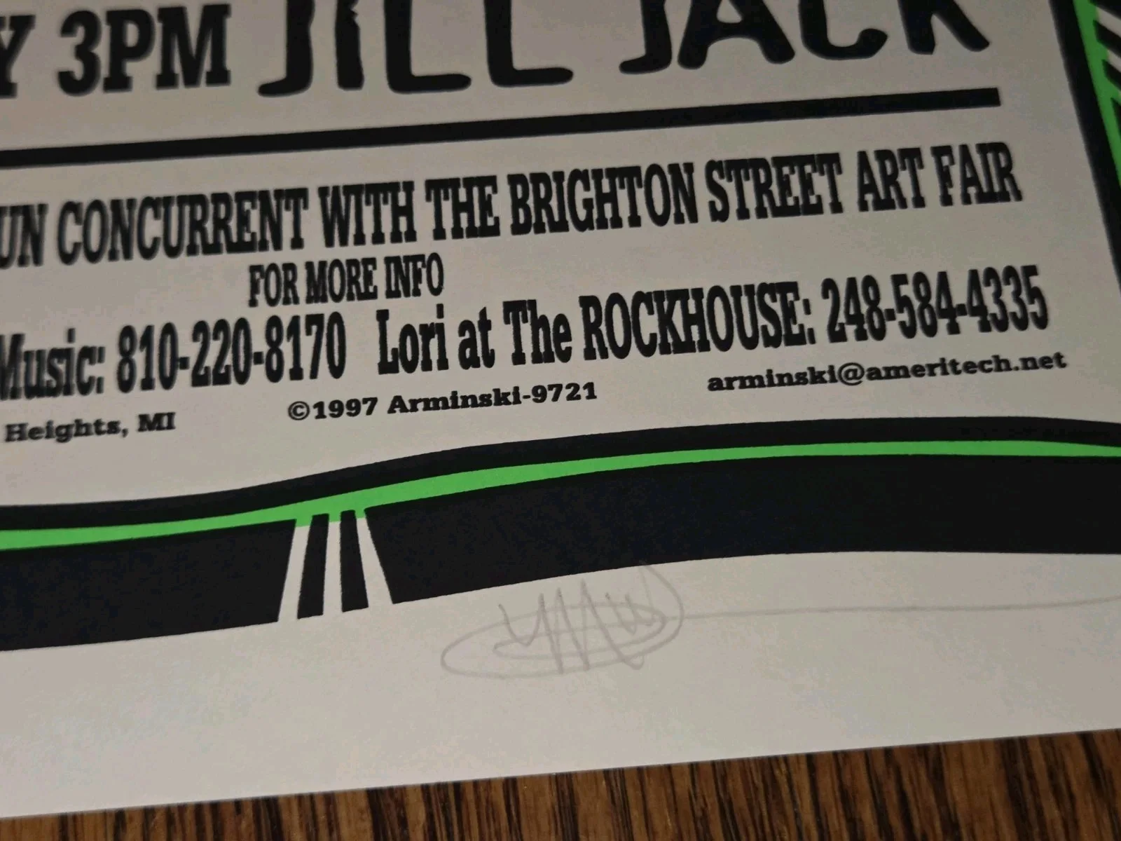 EAT EM UP MARK ARMINSKI Signed Poster Silkscreen Litho 1997 Michigan SOLID FROG, image 3