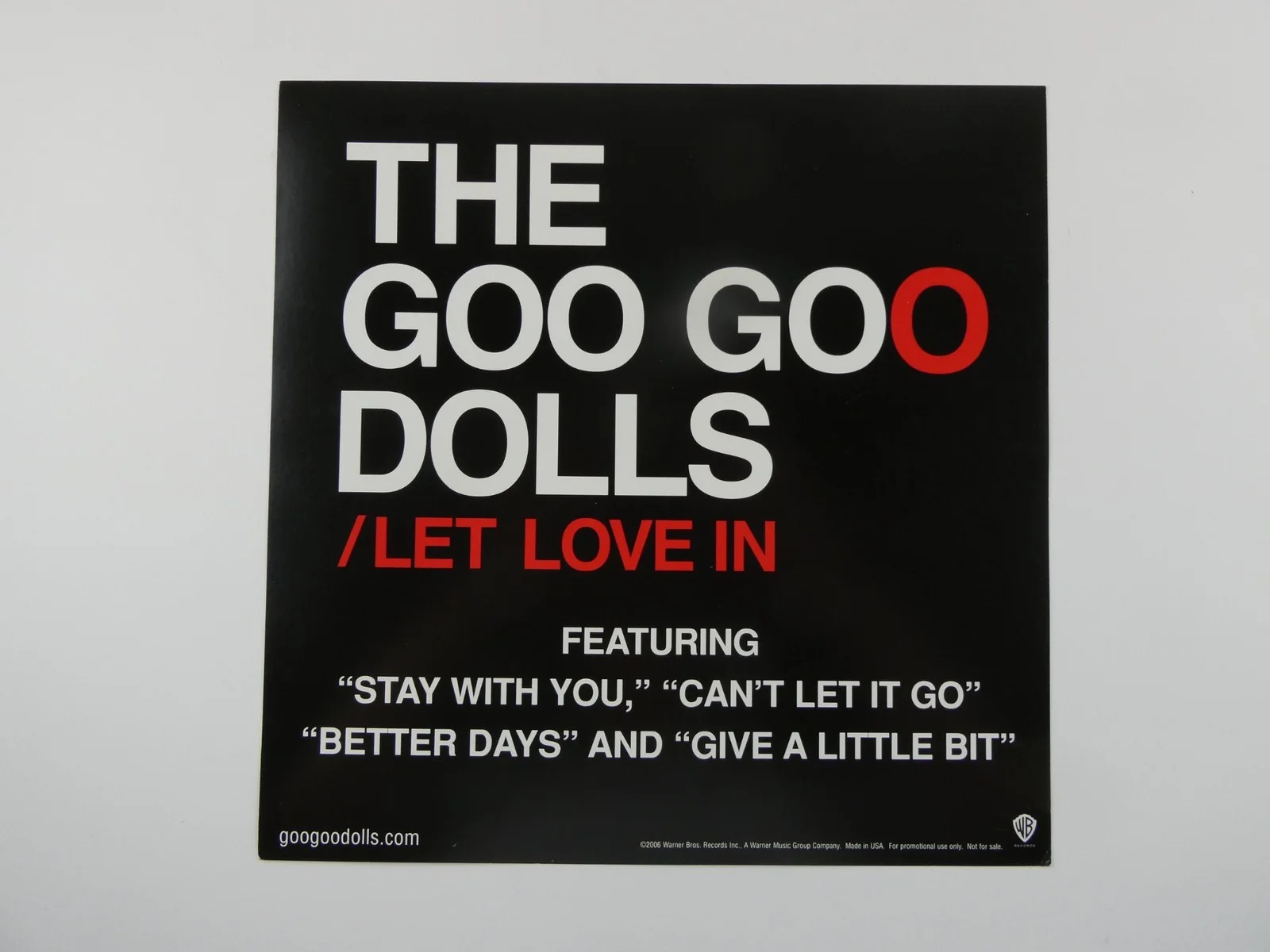 The Goo Goo Dolls Signed John Rzeznik 12x12 Album Flat Let Love In Full Band, изображение 3
