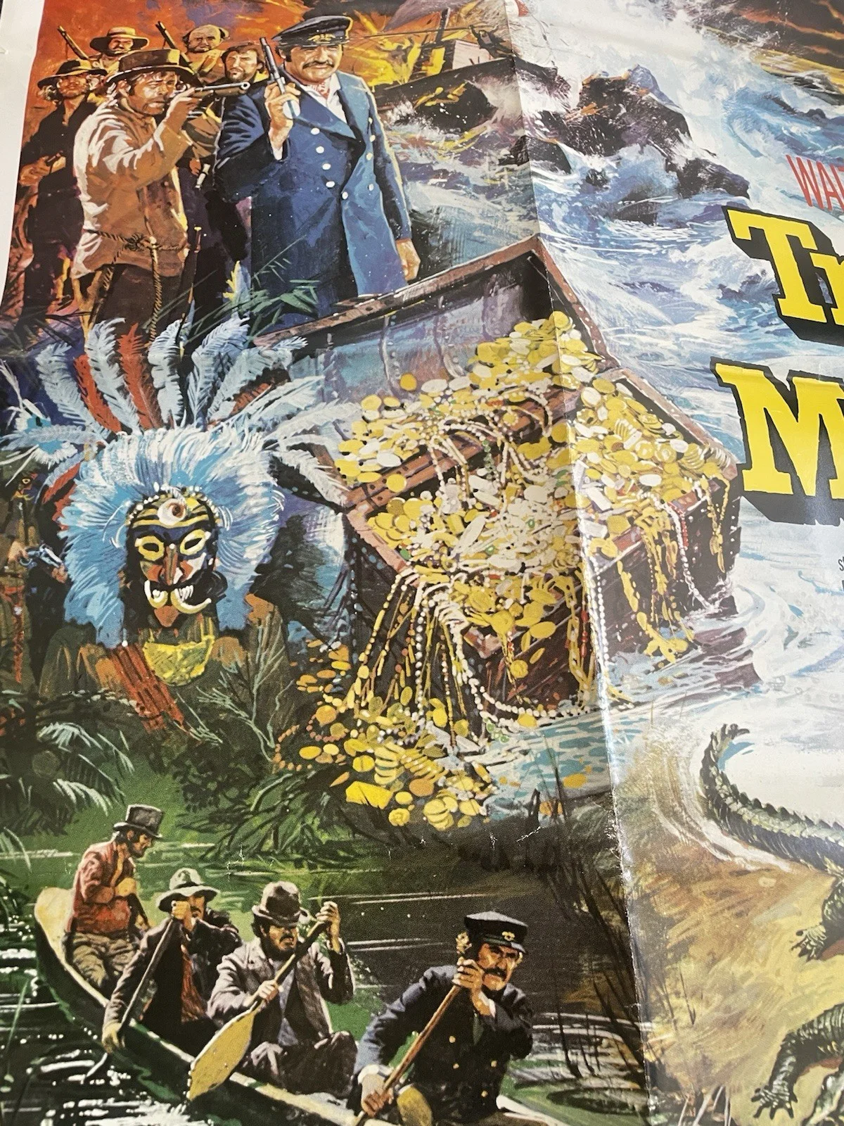 Walt Disney Treasure of Matecumbe Original 1976 Quad Poster Robert Foxworth, изображение 2