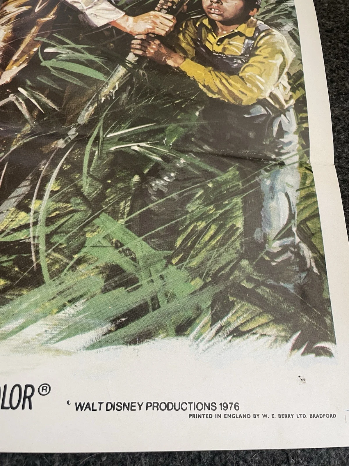 Walt Disney Treasure of Matecumbe Original 1976 Quad Poster Robert Foxworth, изображение 5