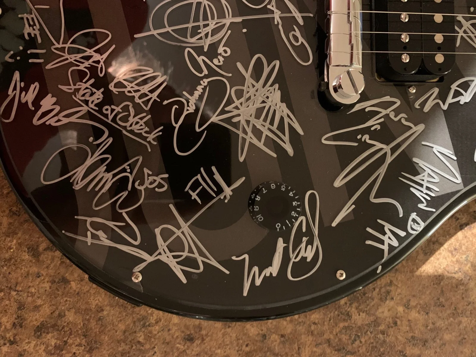 SINGED 2008 Juno Awards Epiphone Guitar by multiple bands, image 5