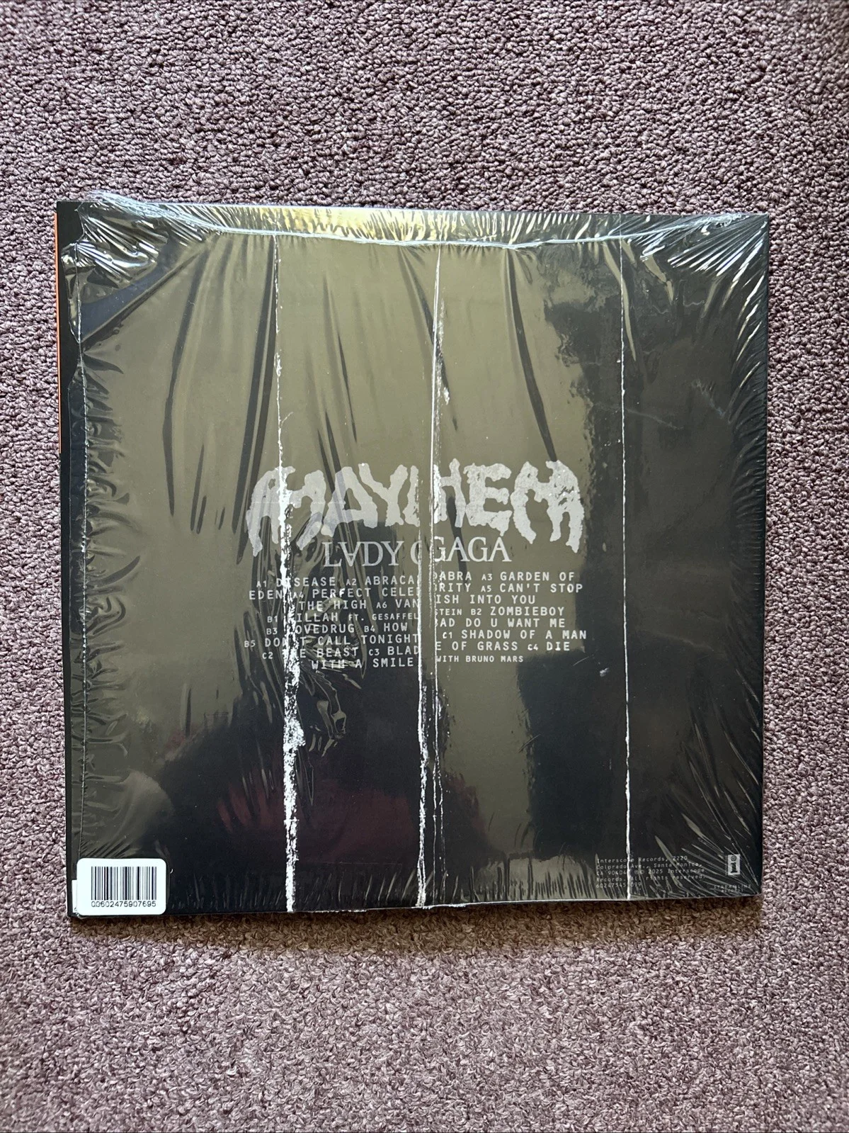 Lady Gaga — Lady Gaga Mayhem Vinyl LP Alternate Signed Art Card, image 2