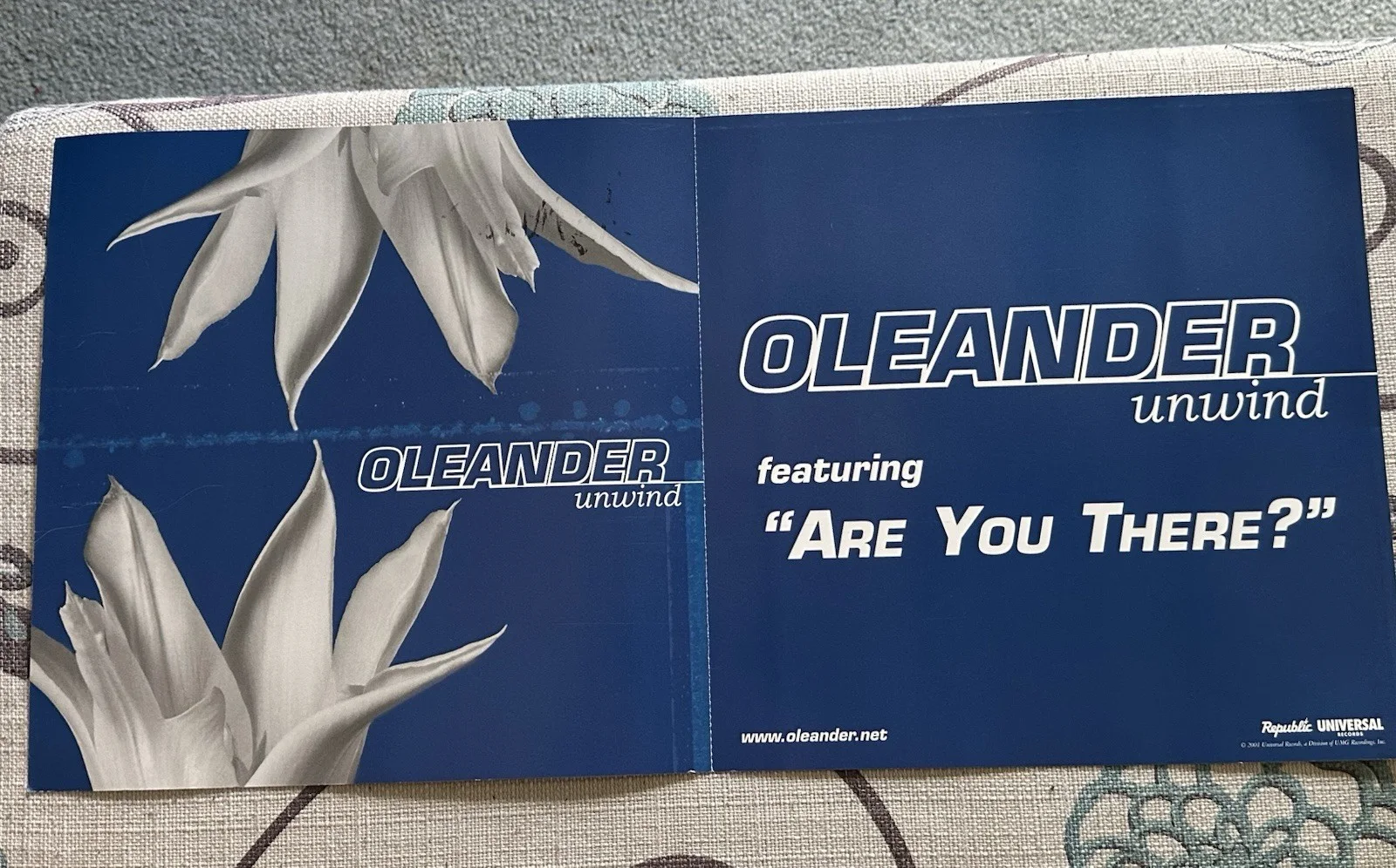 Oleander Unwind Original Signed Promotional Poster Featuring 'Are You There?', image 2