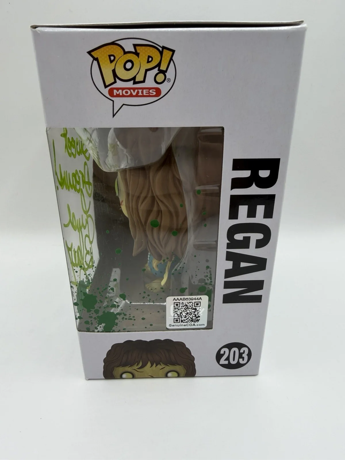 Linda Blair — Linda Blair Signed REGAN Funko Pop! #203 w/ "Sweet Dreams!" GCOA COA!, изображение 3