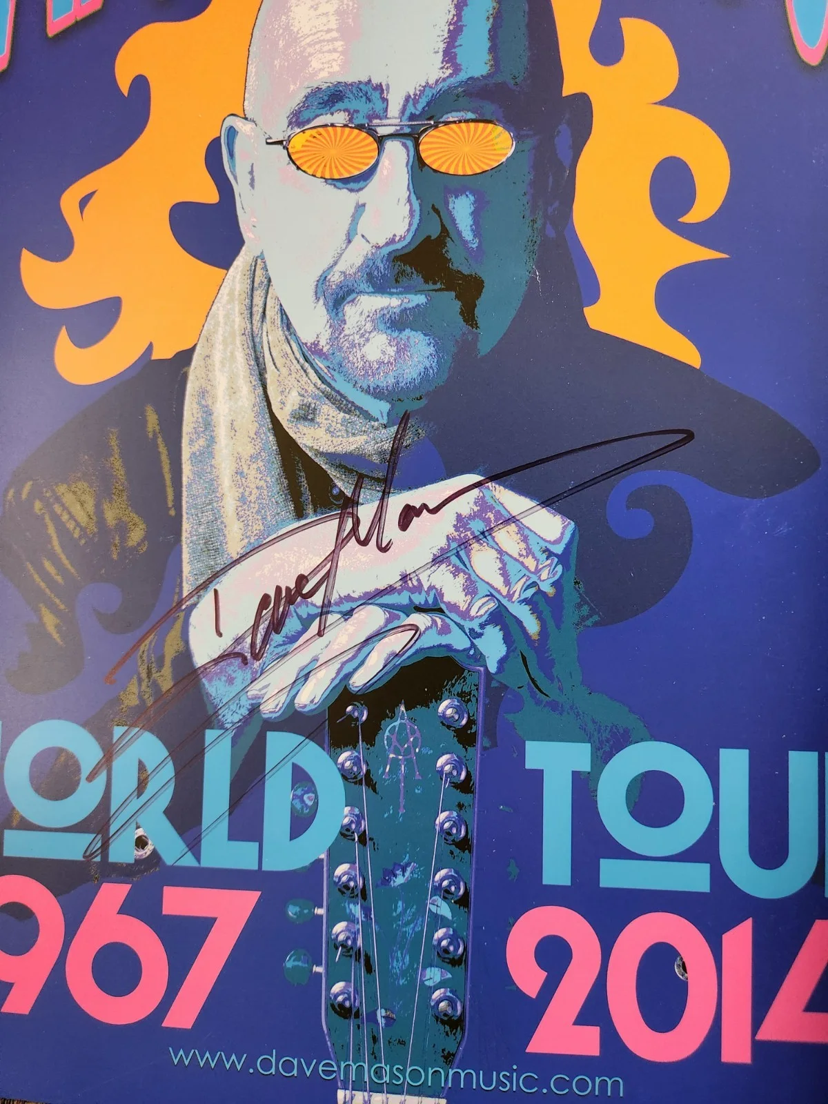 Dave Mason Autographed Poster 2014 Tour Traffic Steve Winwood, image 2