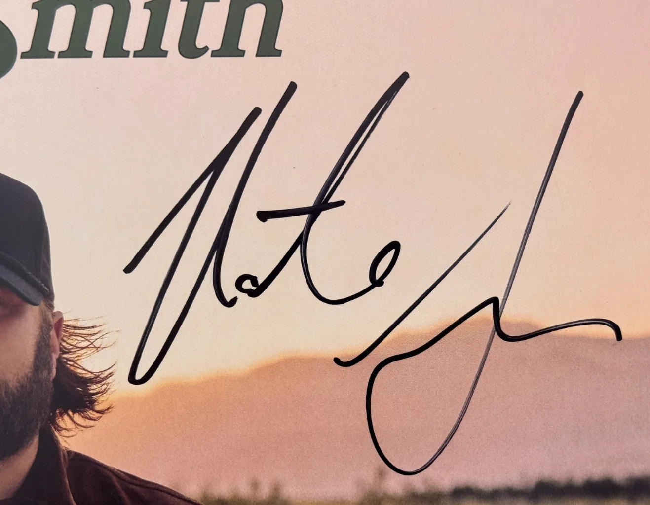 COUNTRY MUSIC STAR NATE SMITH SIGNED VINYL RECORD CALIFORNIA GOLD BECKETT BAS, изображение 2
