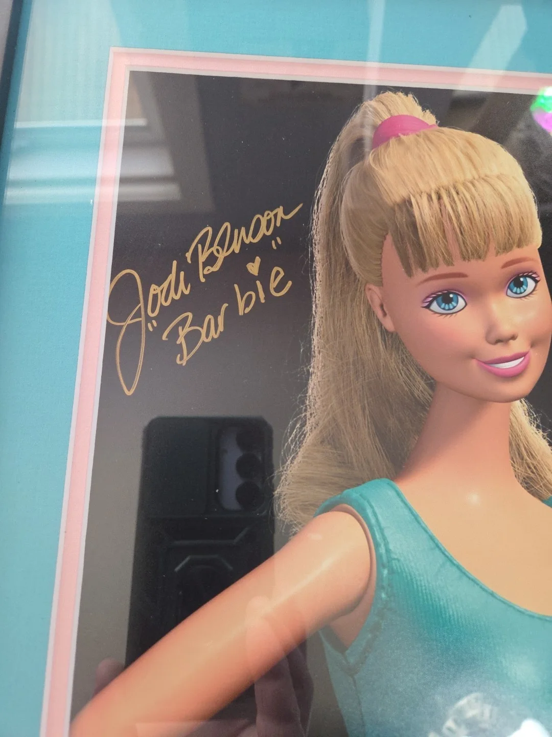 Jodi Benson — Jodi Benson Signed Toy Story "Barbie" with Beckett COA. Framed And Double Matted, image 2