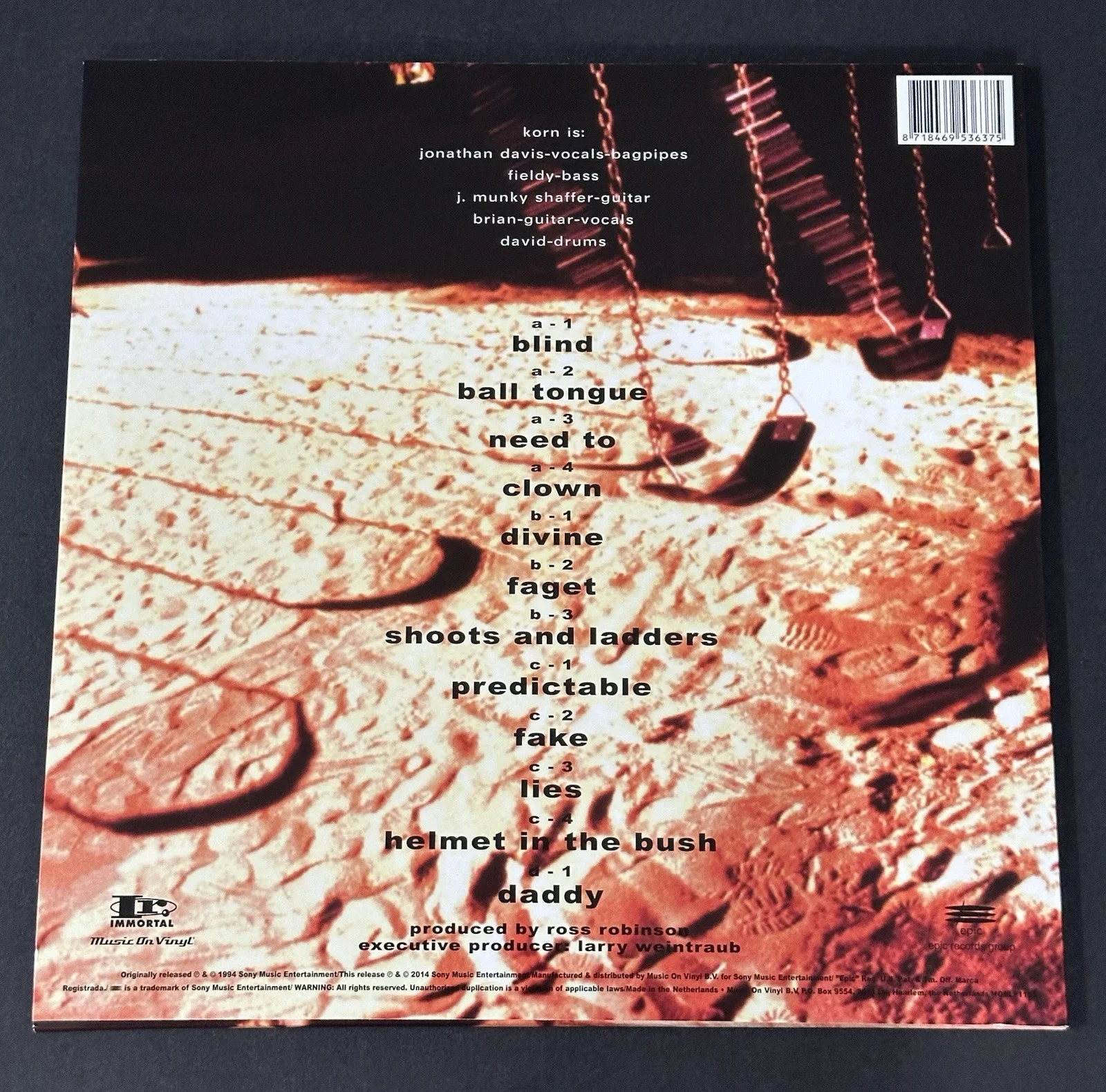 Mason Miller Signed Korn Self Titlted Signed Vinyl Album Autograph Auto PSA COA, image 4