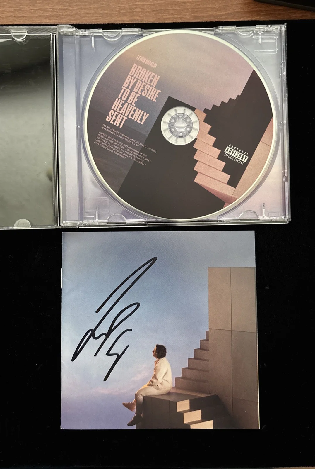 Lewis Capaldi Broken By Desire To Be Heavenly Sent Signed CD & Booklet, image 3