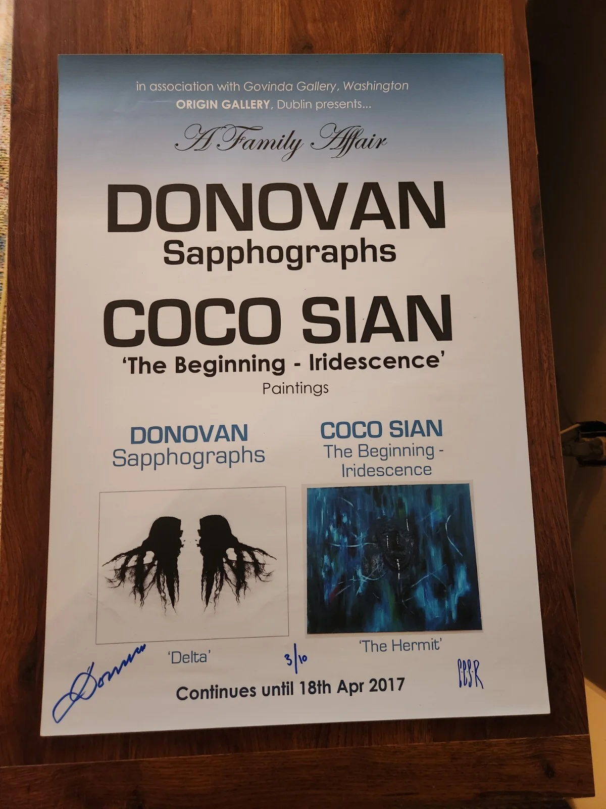 Donovan Autographed Signed Poster 4/18/17 Dublin Ireland # 3/10 Coco Sian, изображение 3