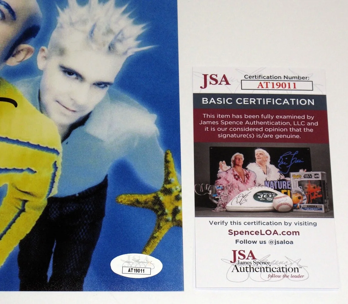 AQUA - Lene Nystrom, Rene Dif, Soren Rasted — AQUA Band signed by 3 "AQUARIUM" 12x12 PHOTO b EXACT PROOF Barbie Girl JSA COA, изображение 3