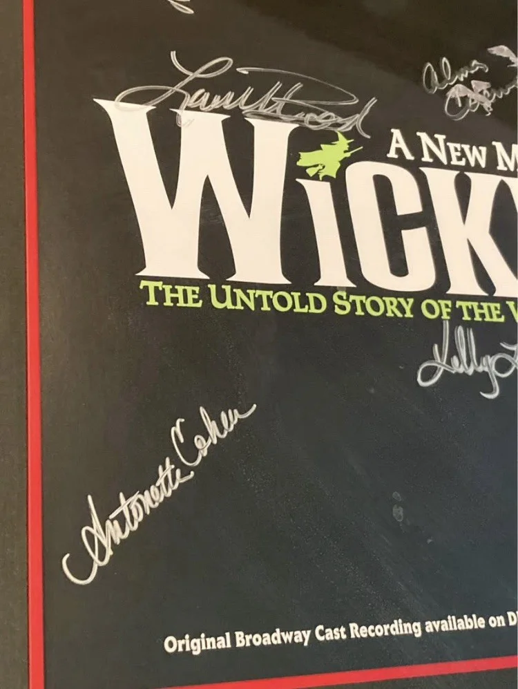Wicked The Musical OFFICIAL BROADWAY POSTER Autographed Cast Signed Wizard of Oz, image 2
