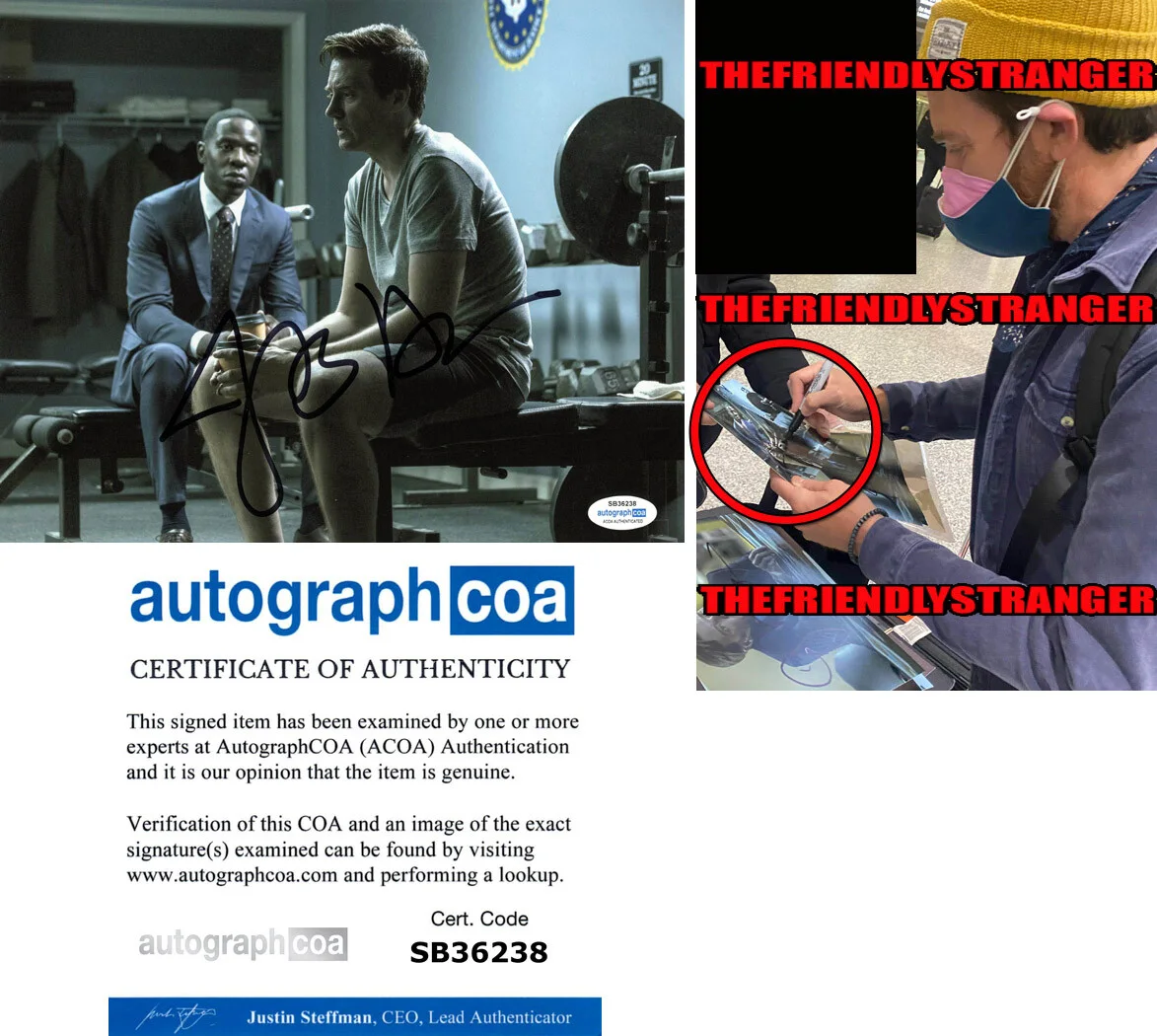 JASON BUTLER HARNER — Jason Butler Harner signed "OZARK" 8x10 Photo d EXACT PROOF Roy Petty ACOA COA