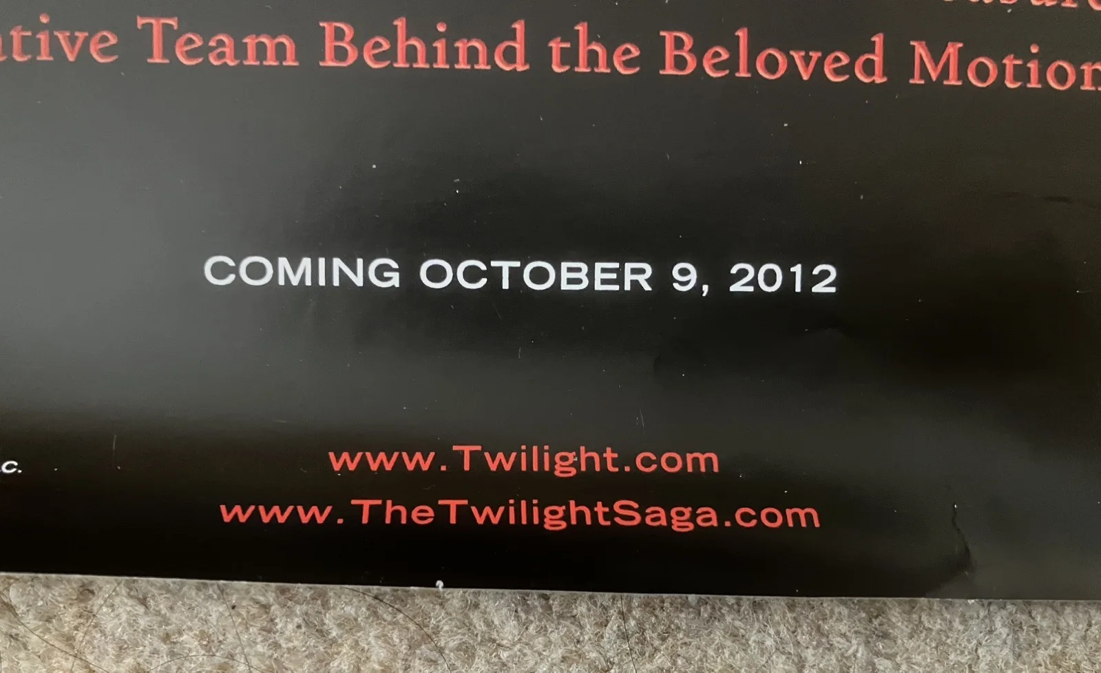Twilight Saga Complete Film Archive - official promo mini poster - Little Brown, изображение 5