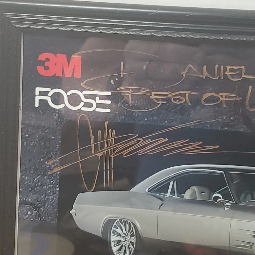 Chip Foose — Chip Foose Signed Autographed 3M Imposter Impala Print Framed 2017 SEMA, image 2
