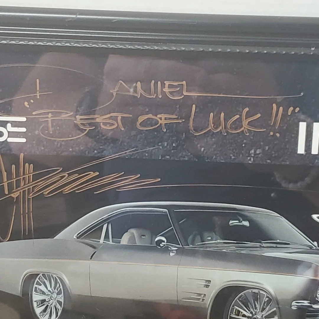 Chip Foose — Chip Foose Signed Autographed 3M Imposter Impala Print Framed 2017 SEMA, image 3