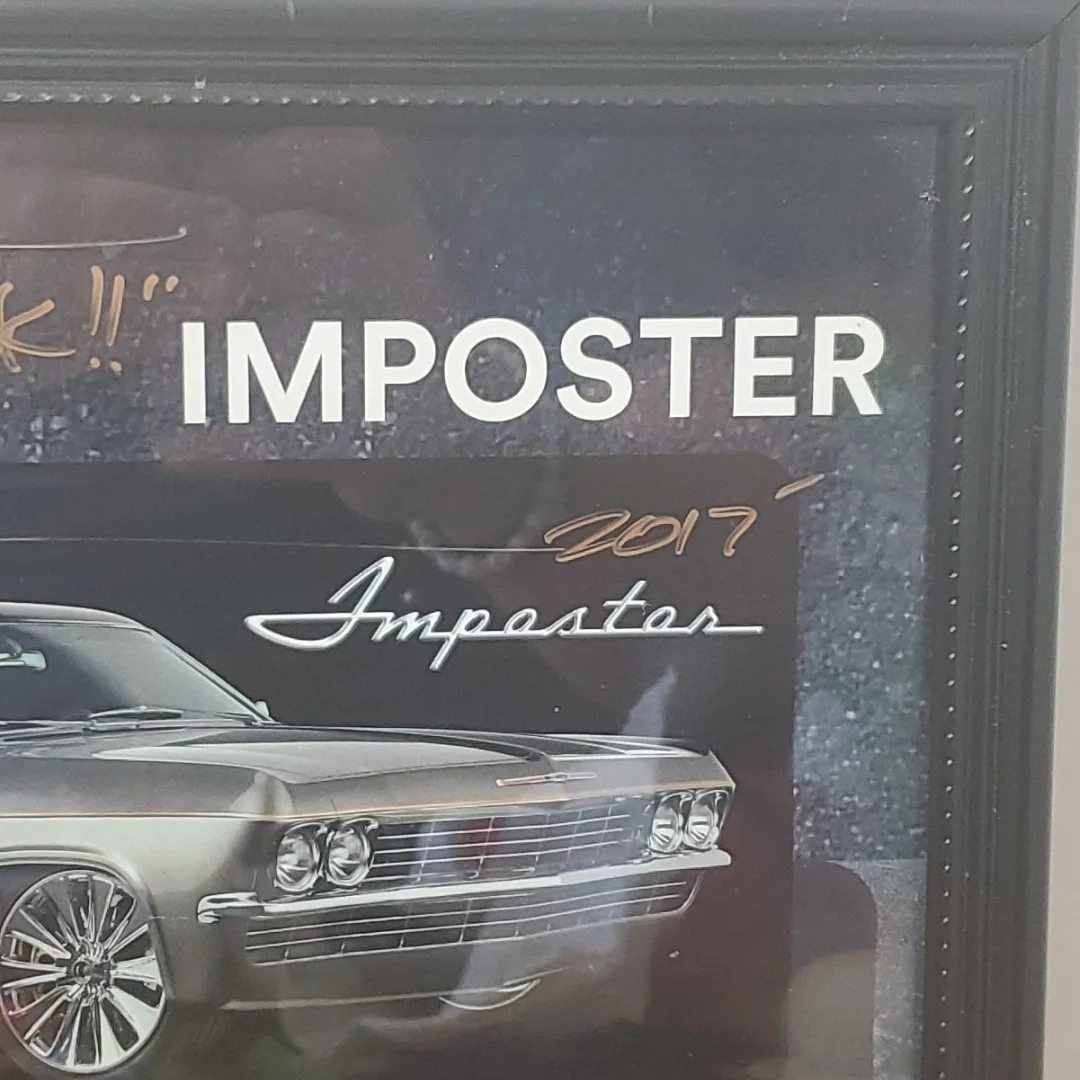 Chip Foose — Chip Foose Signed Autographed 3M Imposter Impala Print Framed 2017 SEMA, image 4