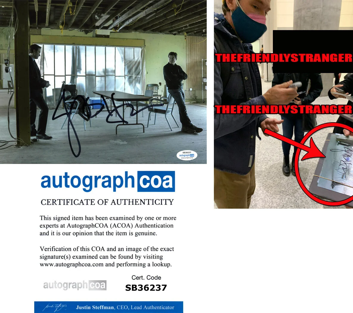 JASON BUTLER HARNER — Jason Butler Harner signed "OZARK" 8x10 Photo c EXACT PROOF Roy Petty ACOA COA