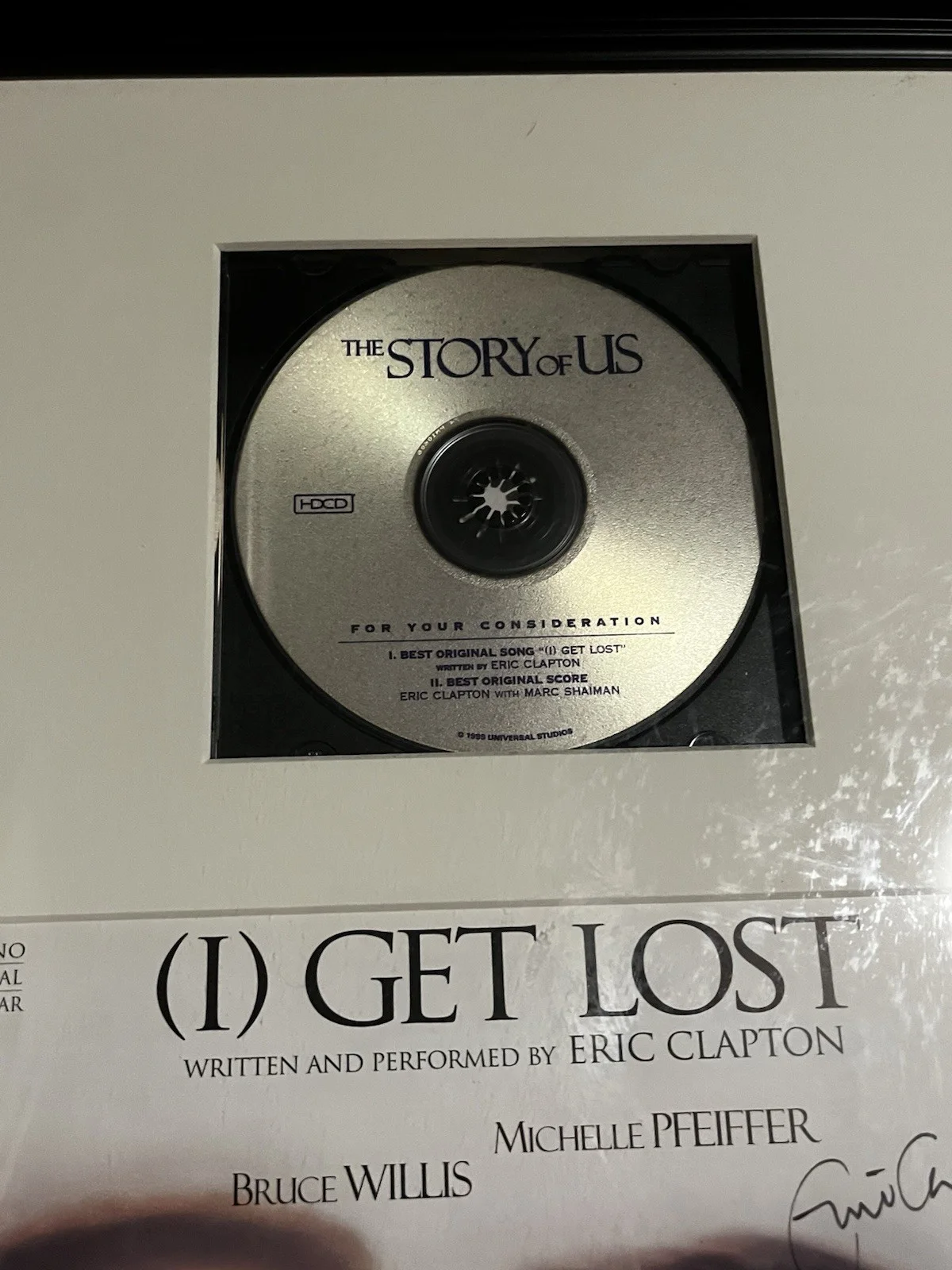 Eric Clapton Hand Signed The Story Of Us With Cd Professionally Framed W/COA, изображение 3