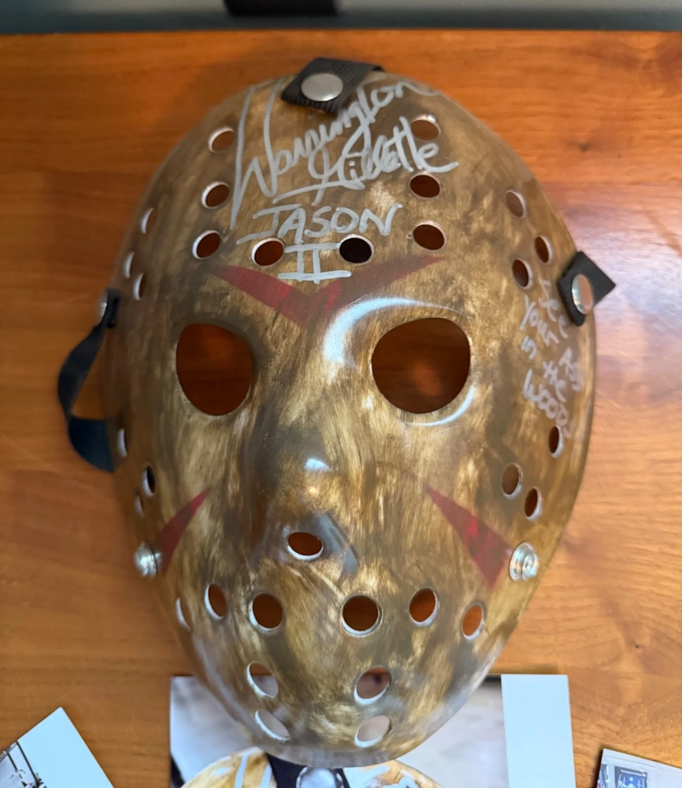 Jason mask signed by Warrington Gillette, image 2