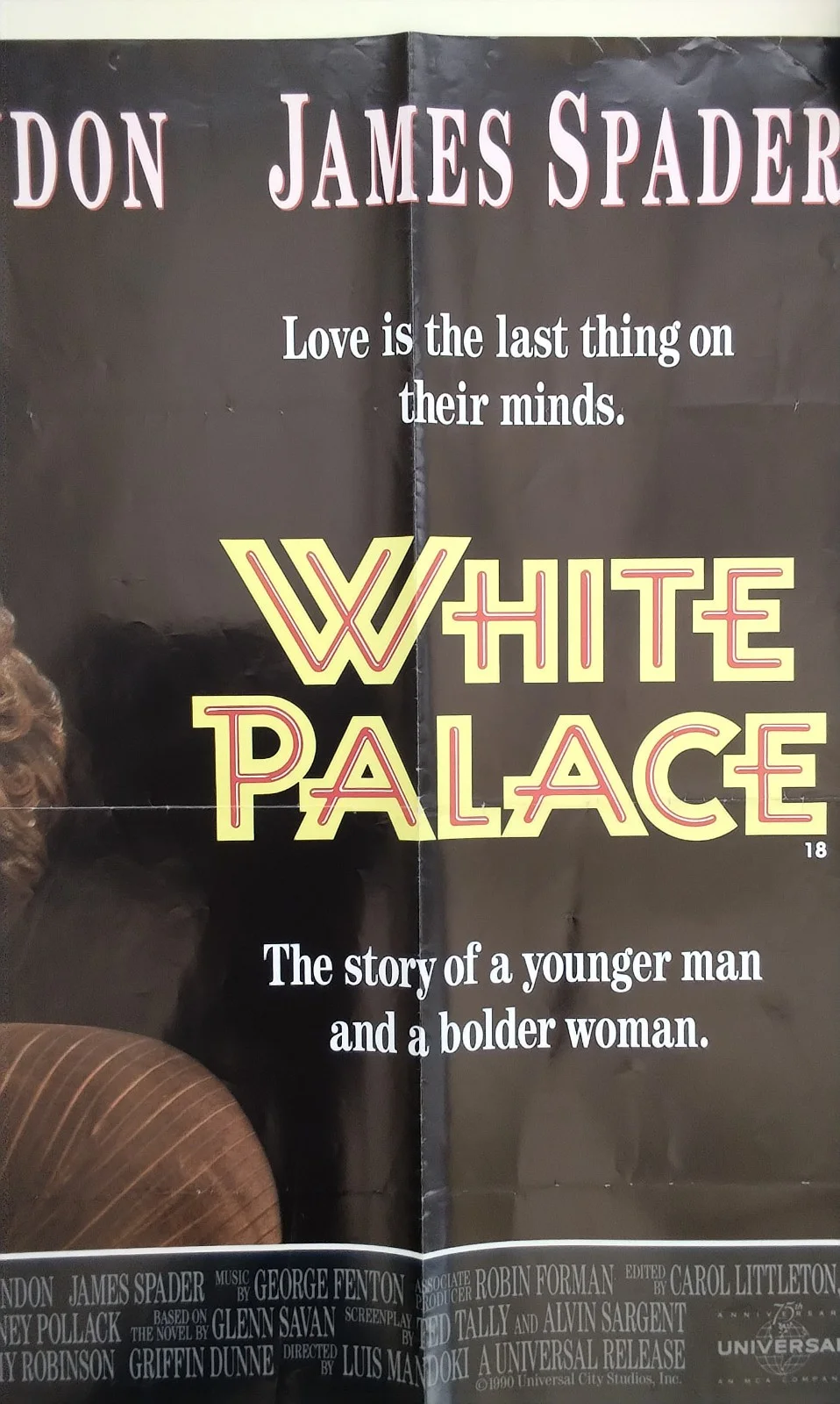 White Palace - Susan Sarandon James Spader. Original UK Quad Film Poster 1990, изображение 4