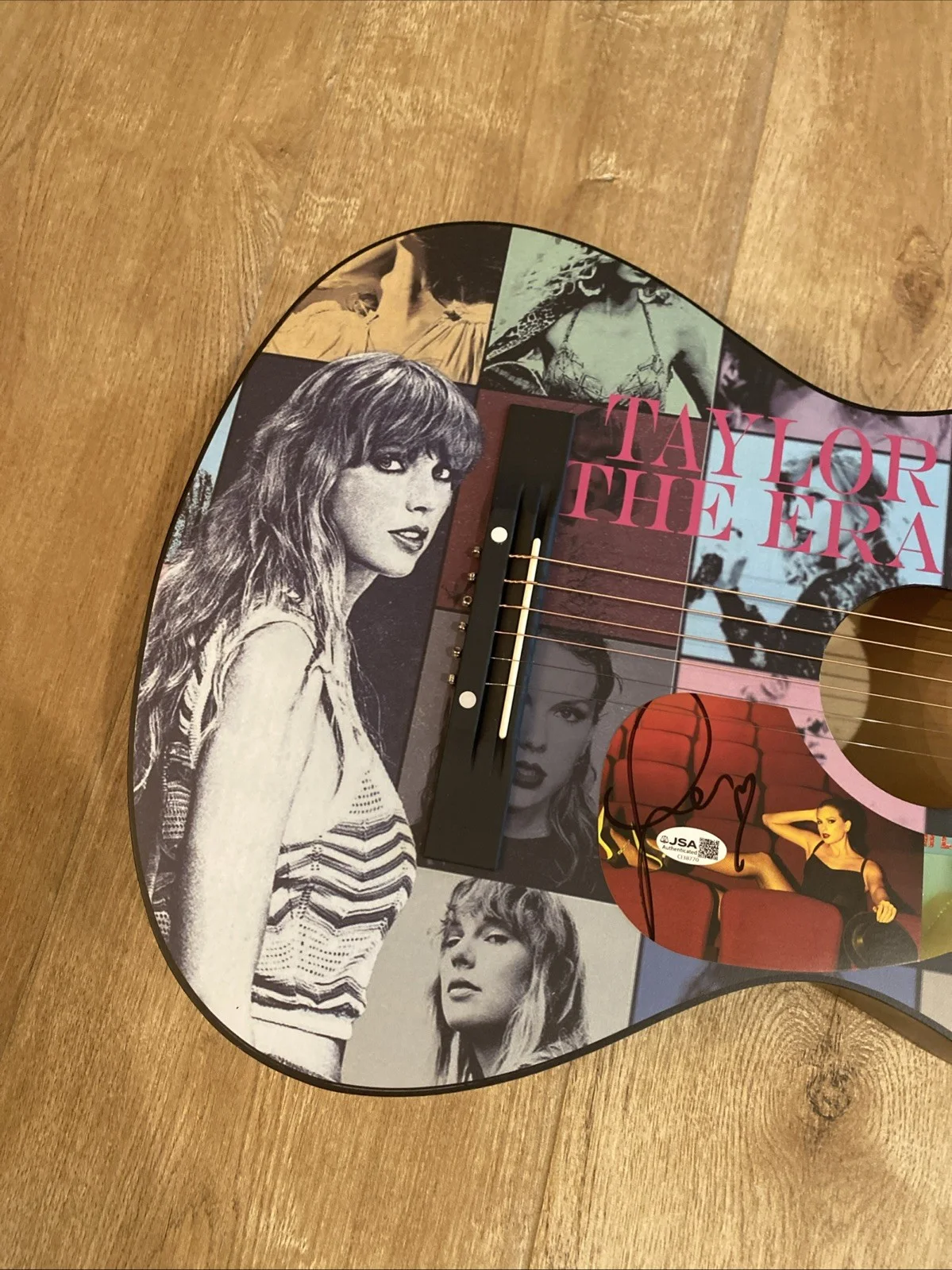 Taylor Swift Image Acoustic Guitar with Signed &❤️Draw Insert Pickguard! JSA COA, image 4