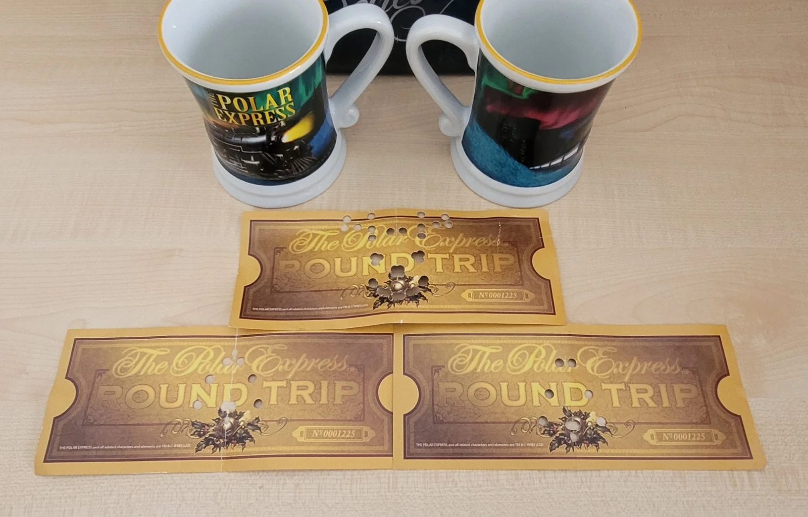 Polar Express Mugs & Tote Bag With 3 Train Tickets, image 2