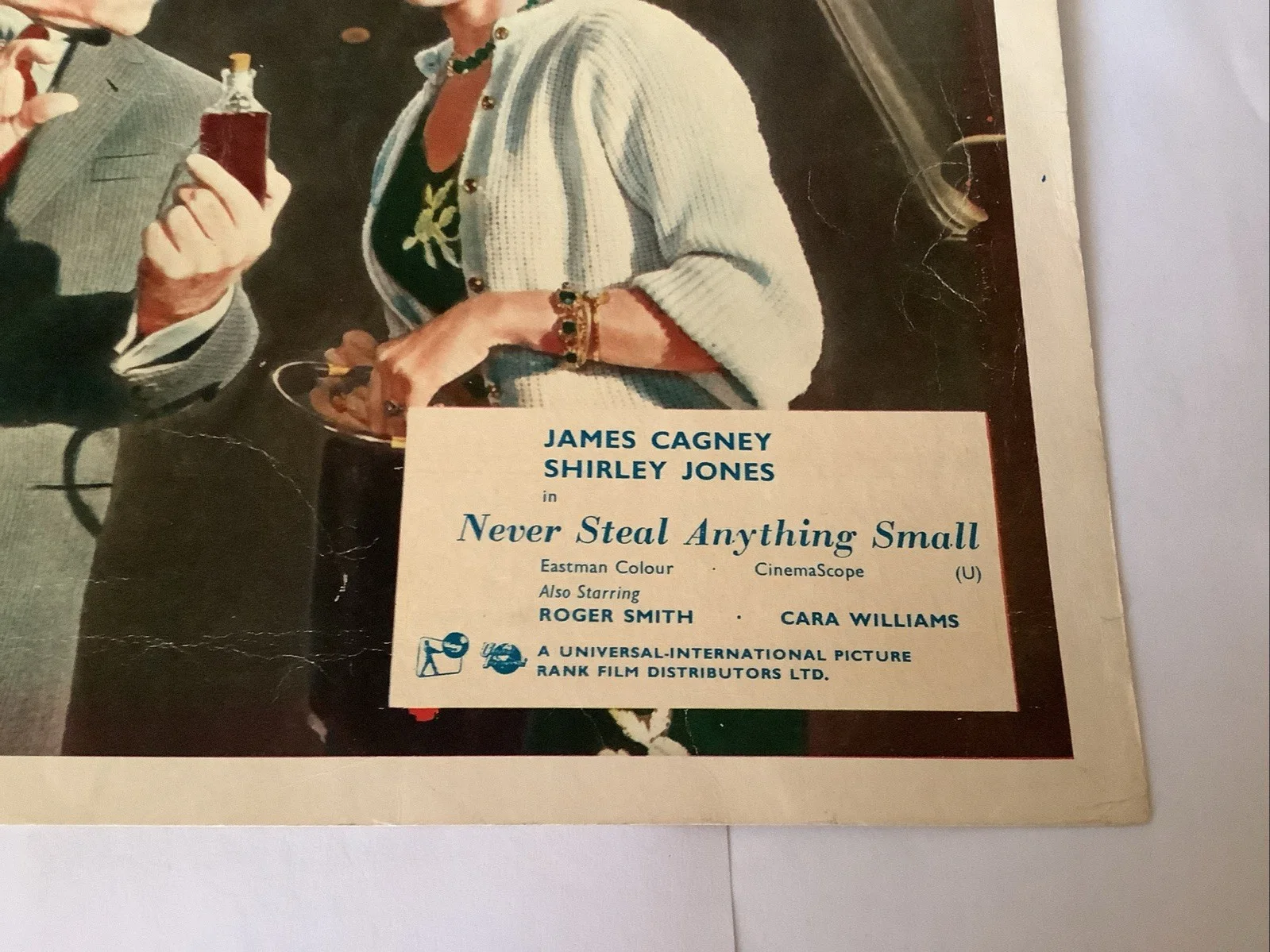 NEVER STEAL ANYTHING SMALL ORIGINAL LOBBY CARD: JAMES CAGNEY CARA WILLIAMS 1959, image 2