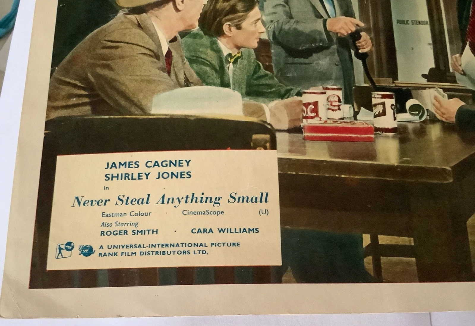 NEVER STEAL ANYTHING SMALL ORIGINAL LOBBY CARD: JAMES CAGNEY CARA WILLIAMS 1959, image 5