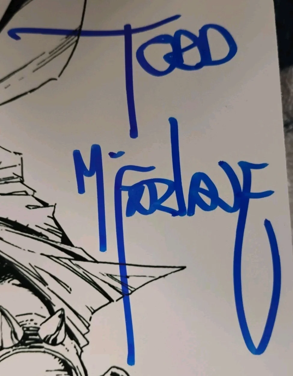 Todd MacFarlane — TODD MACFARLANE COMIC ARTIST SPAWN VENOM SIGNED AUTOGRAPHED SPAWN 300 8x10 PHOTO, image 2