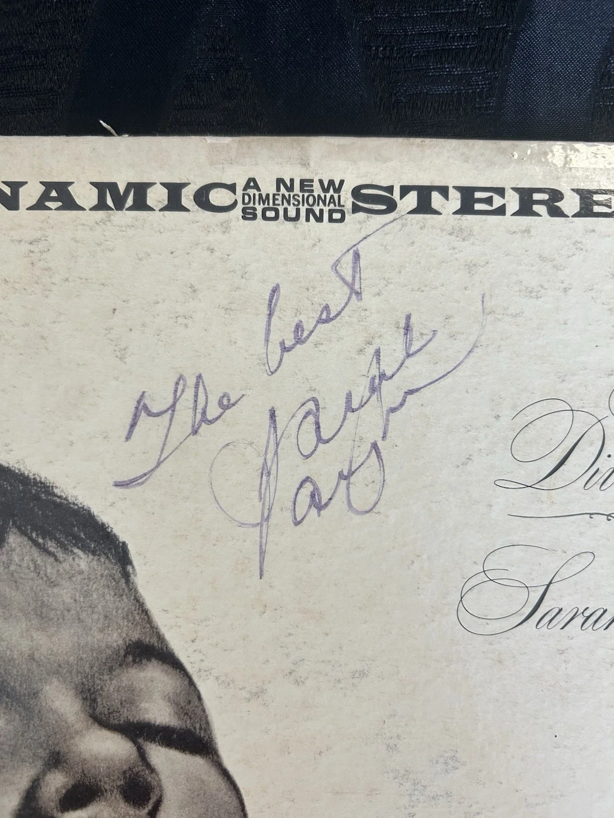 SIGNED Sarah Vaughan "The Divine One" Signed Record, image 2