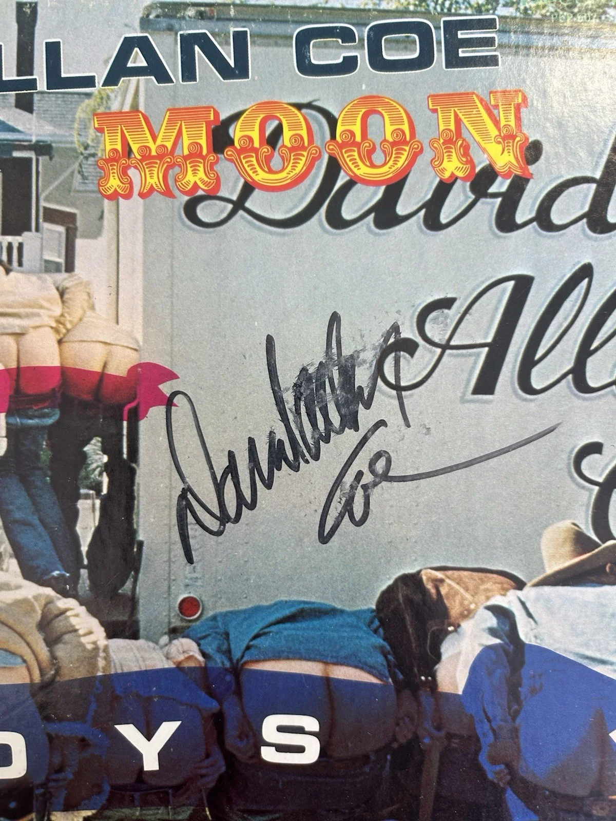 SIGNED David Allan Coe Texas Moon Original Autographed Vinyl Record, image 2